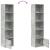Bibliotecă, gri beton, 31x24x127 cm, lemn prelucrat GartenMobel Dekor
