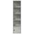 Bibliotecă, gri beton, 31x24x127 cm, lemn prelucrat GartenMobel Dekor