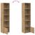 Bibliotecă, stejar artizanal, 31x24x127 cm, lemn prelucrat GartenMobel Dekor