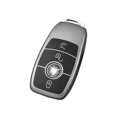 Husa Cheie Smartkey, Mercedes Benz 4 Butoane, Tpu, Model Nou, Gri Inchis AutoProtect KeyCars