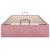 Cadru pat otoman fără saltea roz 100x200 cm catifea GartenMobel Dekor