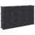 Organizator cub de depozitare cu uși, 12 cuburi, negru, PP GartenMobel Dekor