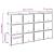 Organizator cub de depozitare cu uși, 12 cuburi, negru, PP GartenMobel Dekor
