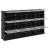 Organizator cub de depozitare cu uși, 12 cuburi, negru, PP GartenMobel Dekor