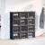 Organizator cub de depozitare cu uși, 12 cuburi, negru, PP GartenMobel Dekor