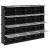 Organizator cub de depozitare cu uși, 16 cuburi, negru, PP GartenMobel Dekor