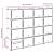 Organizator cub de depozitare cu uși, 16 cuburi, negru, PP GartenMobel Dekor