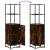 Dulapuru stejar afumat 35,5x35x139 cm lemn și metal prelucrat GartenMobel Dekor