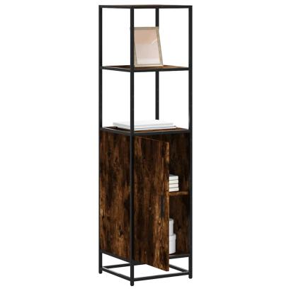 Dulapuru stejar afumat 35,5x35x139 cm lemn și metal prelucrat GartenMobel Dekor