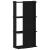 Bibliotecă cu 3 niveluri, negru, 60x30x120 cm, lemn prelucrat GartenMobel Dekor