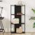 Bibliotecă cu 3 niveluri, negru, 60x30x120 cm, lemn prelucrat GartenMobel Dekor