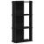 Bibliotecă cu 3 niveluri, negru, 60x30x120 cm, lemn prelucrat GartenMobel Dekor