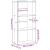 Bibliotecă 3 niveluri stejar sonoma 60x30x120 cm lemn prelucrat GartenMobel Dekor