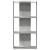 Bibliotecă cu 3 niveluri, gri beton, 60x30x120cm lemn prelucrat GartenMobel Dekor