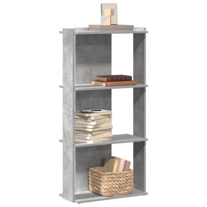 Bibliotecă cu 3 niveluri, gri beton, 60x30x120cm lemn prelucrat GartenMobel Dekor