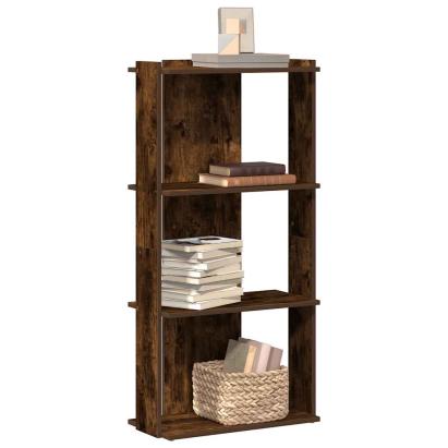 Bibliotecă 3 niveluri stejar afumat 60x30x120 cm lemn prelucrat GartenMobel Dekor