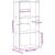 Bibliotecă cu 3 niveluri gri sonoma 60x30x120 cm lemn prelucrat GartenMobel Dekor