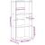Bibliotecă 3 niveluri, stejar maro 60x30x120 cm, lemn prelucrat GartenMobel Dekor