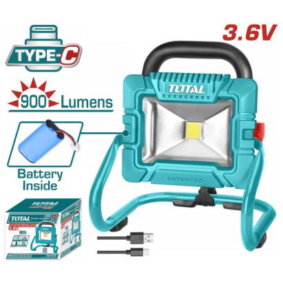 TOTAL - LAMPA PORTABILA 3.6V, INCARCARE USB PowerTool TopQuality