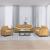 Set de canapele cu perne, 3 piese, maro, catifea GartenMobel Dekor