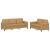 Set canapea 2 piese, maro, catifea GartenMobel Dekor
