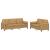 Set de canapele cu perne, 2 piese, maro, catifea GartenMobel Dekor