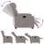 Fotoliu rabatabil electric, gri taupe, material textil GartenMobel Dekor