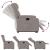 Fotoliu electric rabatabil cu ridicare, gri taupe, textil GartenMobel Dekor