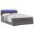 Cadru de pat otoman cu saltea gri 140x190cm piele artificială GartenMobel Dekor