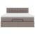 Pat otoman cu saltea Taupe 140x200 cm Stofa GartenMobel Dekor