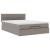 Pat otoman cu saltea Taupe 140x200 cm Stofa GartenMobel Dekor