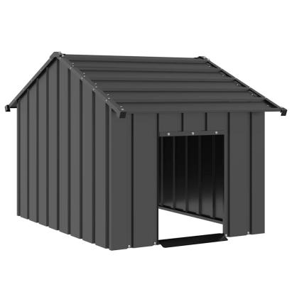 Casă pentru câini cu acoperiș 83x130x85 cm oțel galvanizat GartenMobel Dekor