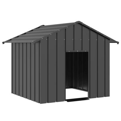 Casă pentru câini cu acoperiș 131x101x102 cm oțel galvanizat GartenMobel Dekor