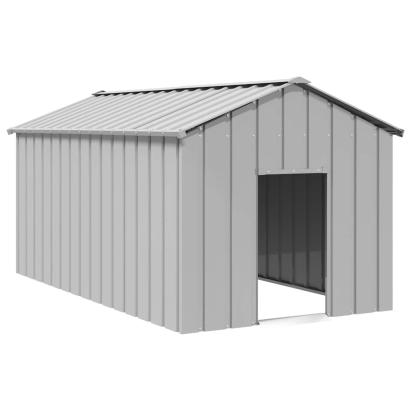 Casă pentru câini cu acoperiș 114x202x101 cm oțel galvanizat GartenMobel Dekor