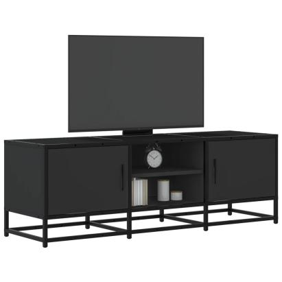 Dulap TV, negru, 120x35x41 cm, lemn prelucrat și metal GartenMobel Dekor