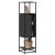 Dulapuru negru 35,5x35x139 cm lemn și metal prelucrat GartenMobel Dekor