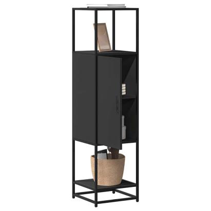 Dulapuru negru 35,5x35x139 cm lemn și metal prelucrat GartenMobel Dekor