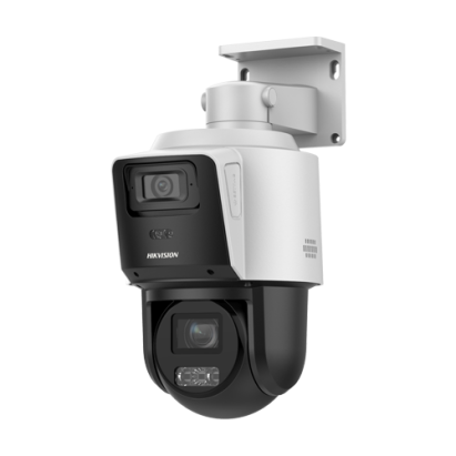 Camera IP TandemVu PTZ, 4MP, 10X, IR max. 80m DarkFighter, WL 30m, PoE - HIKVISION DS-2SE3C410MWG-E14-2.8mm SafetyGuard Surveillance