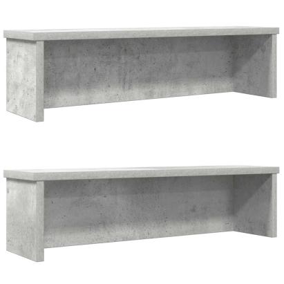 Rafturi de bucătărie stivuibile 2 buc Beton Gri 60x15x16 cm GartenMobel Dekor