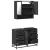 Set mobilier de baie, 2 piese, negru, lemn compozit GartenMobel Dekor