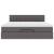 Cadru de pat otoman cu saltele Gri 180x200cm piele artificială GartenMobel Dekor