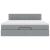 Cadru pat otoman cu saltea țesătură gri deschis 180x200cm GartenMobel Dekor