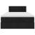 Cadru de pat otoman cu saltea țesătură neagră 120x200cm GartenMobel Dekor