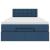 Cadru de pat otoman cu saltea țesătură albastră 120x200cm GartenMobel Dekor