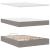 Cadru de pat otoman cu saltea Taupe 140x200cm Material GartenMobel Dekor