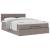 Cadru de pat otoman cu saltea Taupe 140x200cm Material GartenMobel Dekor
