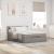 Cadru de pat otoman cu saltea Taupe 140x200cm Material GartenMobel Dekor