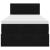 Cadru de pat otoman cu saltea, catifea neagră 90x190cm GartenMobel Dekor