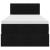 Cadru de pat otoman cu saltea, catifea neagră 90x200 cm GartenMobel Dekor