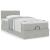 Cadru de pat otoman cu saltea Gri deschis 100x200cm catifea GartenMobel Dekor
